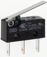 db3c-b1lc ZF Hinge Lever Micro Switch, Tab Terminal, 100 mA @ 30 V dc, SPDT