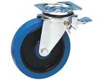 13817224 Guitel Hervieu Braked Swivel Castor Wheel, 400kg Capacity, 200mm Wheel