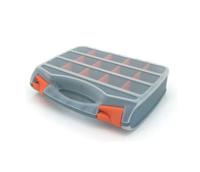 265-8450 RS PRO 30 Cell Black, Orange Plastic Storage Box, 75mm x 310mm x 260mm