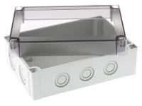 pcm-15075-t-enclosure Fibox Grey Polycarbonate Enclosure, IP66, IP67, Clear Lid, 180 x 130 x 75mm
