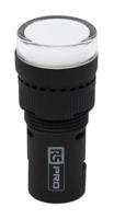 909-2468 RS PRO, Panel Mount White LED Pilot Light, 16mm Cutout, IP40, Round, 24V ac/dc
