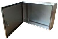842-8425 RS PRO 304 Stainless Steel Wall Box, IP66, 360 mm x 360 mm x 150mm