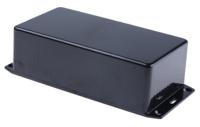 1591dflbk Hammond 1591 Series Black Flame Retardant ABS Enclosure, IP54, Flanged, Black Lid, 150 x 80 x 46mm