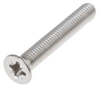 158-3770 RS PRO Pozi M6 Countersunk A4 316 Stainless Steel Machine Screws DIN 965 x 40.0mm