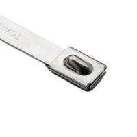 111-94089-mbt8h-ss316-ml HellermannTyton Cable Tie, Roller Ball, 201mm x 7.9 mm, Metallic 316 Stainless Steel, Pk-50