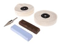 488-5580 RS PRO 120g Polishing Kit Containing Cotton Mop, Lustre, Rouge, White Stitched Mop