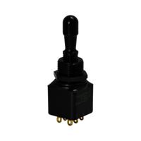 12144-3vx778 APEM Toggle Switch, Panel Mount, On-On-On, DPST, Solder Lug Terminal, 30V dc