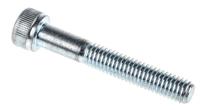 484-0010 RS PRO Bright Zinc Plated Steel Hex Socket Cap Screw, DIN 912, M6 x 40mm