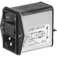 3-105-315 Schurter 10A, 250 V ac Screw Mount Filtered IEC Connector