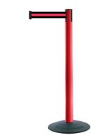875t-21-s2 Tensator Black & Red Plastic Retractable Barrier, 2.3m, Black, Red Tape