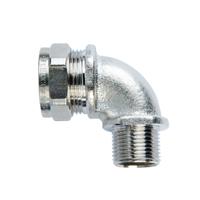 fsu16-m20-c90 Flexicon External Thread Fitting, Cable Conduit Fitting, 16mm Nominal Size, M20, Galvanised Steel, Grey