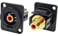 203-5601 RS PRO Red Panel Mount RCA Socket, Gold over Nickel, 2A