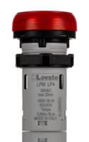 lpmlp4 Lovato, LPML, Panel Mount Red LED Pilot Light, 22mm Cutout, IP66, IP67, IP69K, Round, 380-415V
