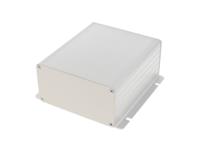 1455nf1201 Hammond 1455F Series Clear Anodised Aluminium Enclosure, IP54, Flanged, Clear Lid, 121 x 78 x 28mm