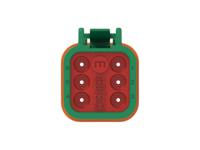 dt06-6s-te03 TE Connectivity, DT06-6S Automotive Connector Socket Green Cable 6 Way, Cable Termination DT06-6S-TE03