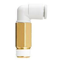 kq2w06-m5a SMC KQ2 Series Extended Male Elbow, M5 x 0.8 to Push In 6 mm, Threaded-to-Tube Connection Style