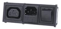 bzh11z000010 Bulgin C13, C14 Snap-In IEC Connector Socket, Plug, 10A, 250 V, Fuse Size 5 x 20mm