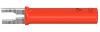 230480-22 Staubli Insulated Crimp Spade Connector, Red