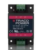 tmdc-06-2412 TRACOPOWER TMDC 06 DC-DC Converter, 12V dc/ 500mA Output, 9 → 36 V dc Input, 6W, Chassis Mount, +80°C Max Temp
