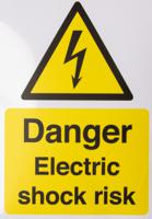 146-427 RS PRO Self-Adhesive Electrical Hazard Warning Sign (English)