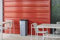 fg356988gray Rubbermaid Commercial Products Rubbermaid Commercial Products Untouchable 23gal Grey Polypropylene Waste Bin