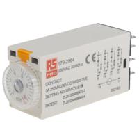 179-2964 RS PRO Plug In Timer Relay, 230V ac, 4-Contact, 0.5 → 10min, 1-Function, 4PDT