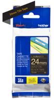 tze-354 Brother Gold on Black Label Printer Tape, 8 m Length, 24 mm Width