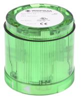 84320055 Werma 843 Series Green Steady Effect Beacon Unit, 24 V dc, LED Bulb, AC, DC, IP54
