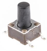 1571563-9 TE Connectivity Black Button Tactile Switch, SPST 50 mA @ 24 V dc 5.9mm Surface Mount