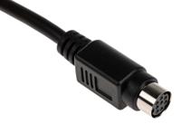 463-552 RS PRO Male 8 Pin mini-DIN to Female 8 Pin mini-DIN Black DIN Cable 2m