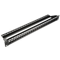 26110357-5 Roline Cat5, Cat6 24 Port RJ45 Keystone Patch Panel UTP Black