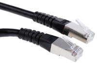 21151385-40 Roline, 10m Cat6, Black RJ45 to Male RJ45 Male, S/FTP Shielded, Terminated PVC Sheath