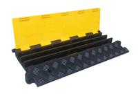 136-5420 RS PRO 910mm Black/Yellow Cable Cover in Rubber, Thermoplastic, 46mm Inside dia.