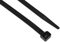 811-1509 RS PRO Cable Tie, 380mm x 7.6 mm, Black Nylon, Pk-100