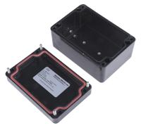144-4451 RS PRO Black Glass Fibre Reinforced Polyester Junction Box, IP66, ATEX, IECEx, 110 x 75 x 55mm