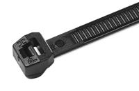118-04900-t30los-pa66hs-bk HellermannTyton Cable Tie, 200mm x 3.4 mm, Black Polyamide 6.6 (PA66), Pk-100