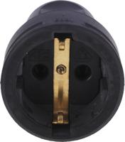 180916009 Kopp Europe Mains Connector, 16A Black, Cable Mount Rubber, 250 V