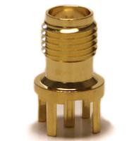 bu-1420701201 Mueller Electric, Jack PCB Mount SMA Connector, 50Ω, Solder Termination, Straight Body