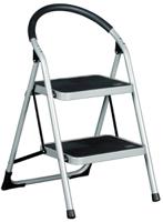 877-6815 RS PRO 2 Tread Steel Steps 0.49m Platform Height, Silver Grey
