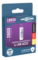 1307-0000-520 Ansmann, , 3.6V, 18650, Lithium-Ion Rechargeable Battery, 2.6Ah