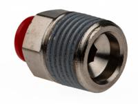 c01250848 Norgren PNEUFIT Series Straight Fitting, Push In 8 mm to R 1/2, Threaded-to-Tube Connection Style