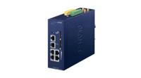 icg-2515-nr Planet ICG Series Desktop, DIN Rail, Wall Gateway Module, 5 RJ45 Ports, 1000Mbit/s Transmission, 24V