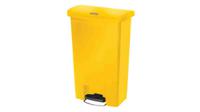 1883575 Rubbermaid Commercial Products Slim Jim 50L Yellow Pedal Resin Waste Bin