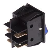 b418c1f000000 Molveno Illuminated DPST, On-Off Rocker Switch Panel Mount