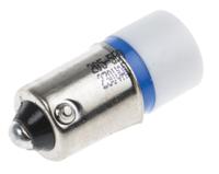 205-599 RS PRO Blue LED Indicator Lamp, 230V ac, BA9s Base, 10mm Diameter, 105mcd