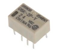 g6k-2p-y-24dc Omron PCB Mount Signal Relay, 24V dc Coil, 1A Switching Current, DPDT