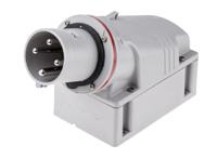 2406396t Scame IP44 Red Wall Mount 3P + E Industrial Power Plug, Rated At 63A, 415 V