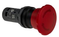 1sfa619550r1051-ce4t-10r-02 ABB CE4T Series Twist Release Emergency Stop Push Button, Panel Mount, 22.5mm Cutout, 2NC, IP66, IP67, IP69K
