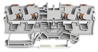 2204-1401 Wago TOPJOB S, 2204 Series Grey Feed Through Terminal Block, 4mm², Single-Level, Push-In Cage Clamp Termination, ATEX,