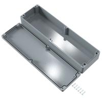 01165609 Rose Aluminium Standard Series Grey Die Cast Aluminium Enclosure, IP66, IK09, Grey Lid, 560 x 160 x 90mm